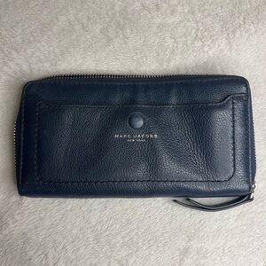 Marc Jacobs Dark Blue Leather Wallet